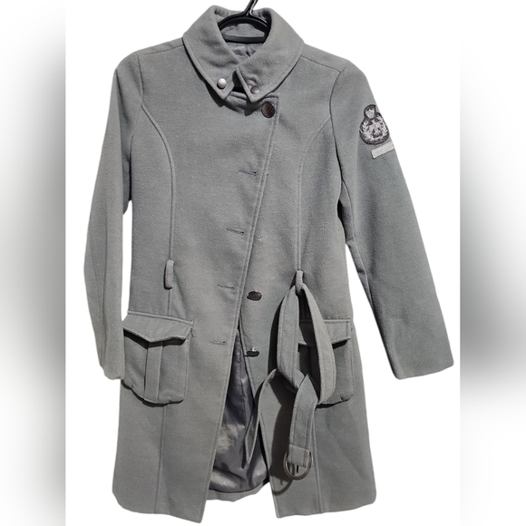 Silvian Heach Dolls Gray Girl's Coat Sz 12 - Picture 2 of 10